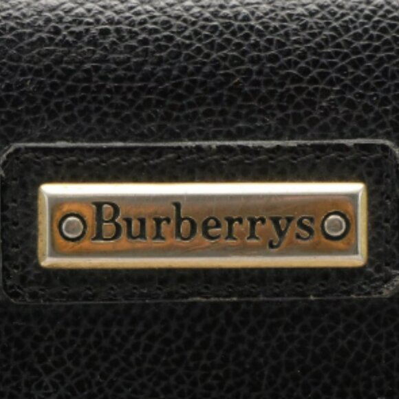 Burberrys Black Leathe Briefcase/Unisex (Vintage) - Picture 8 of 10